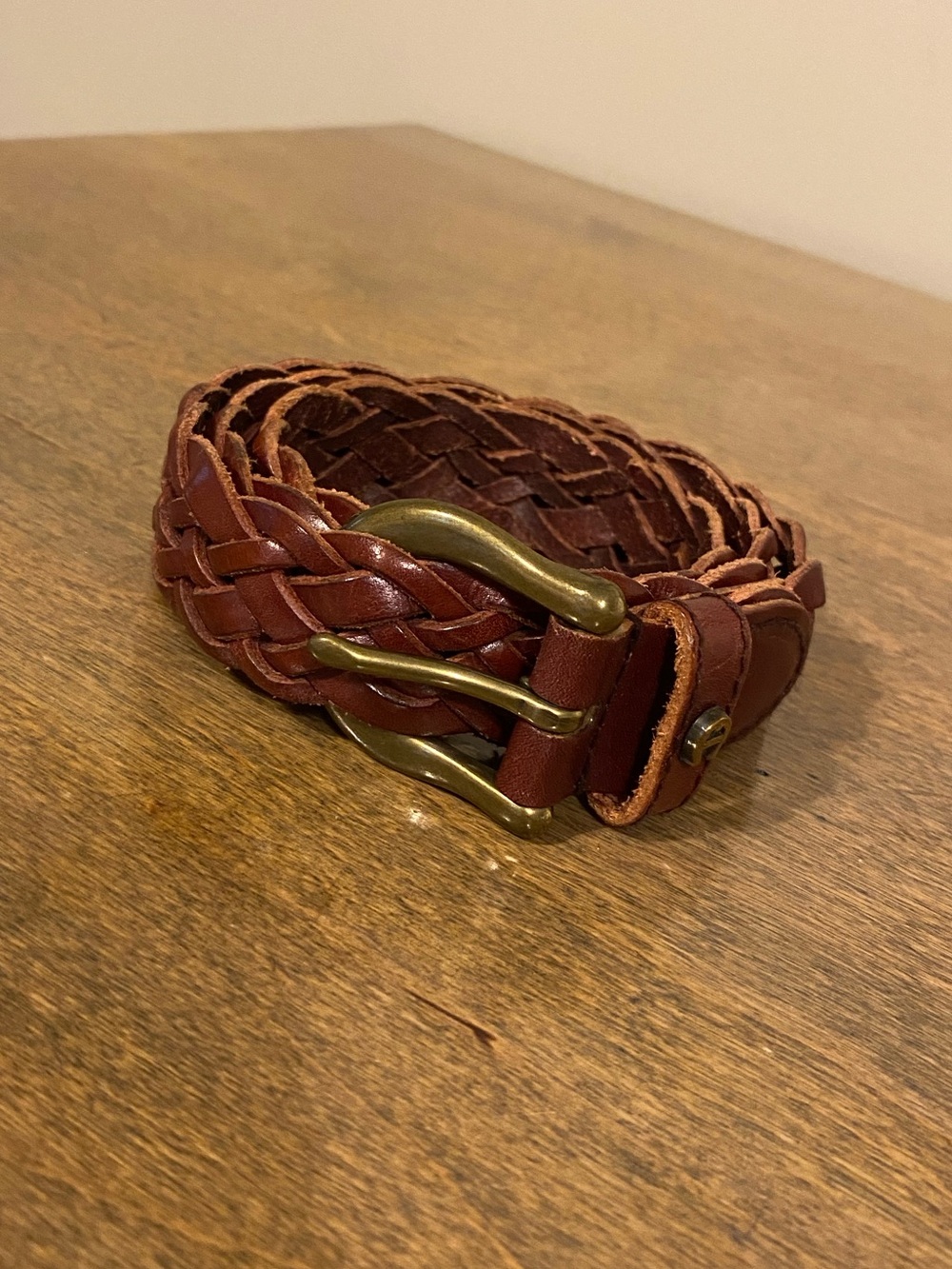 Etienne Aigner Braided Leather Belt